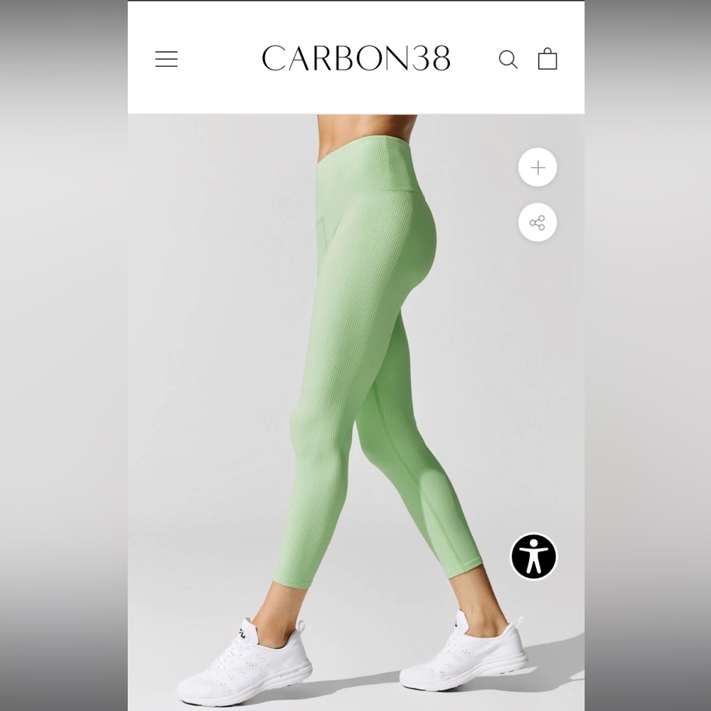 Carbon38 Light Green Leggings